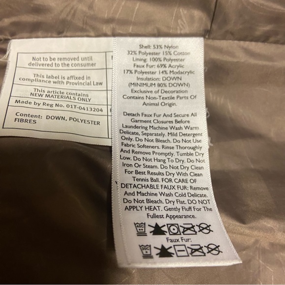 Eddie Bauer Down Parka 
Size: Medium Tall
Color: Champagne, metallic taupe - Picture 10 of 14